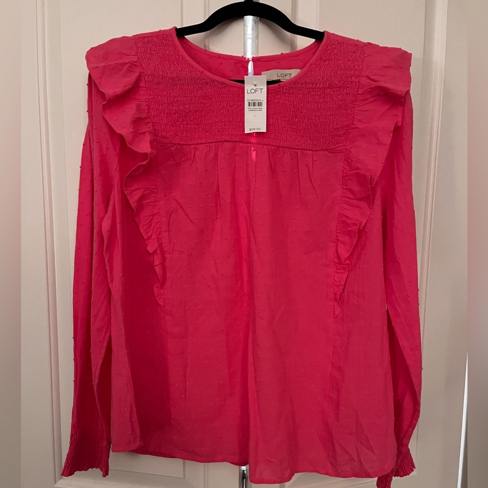 New with tags pink LOFT top